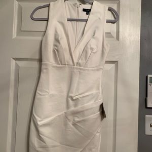 White V-neck dress